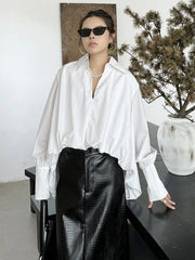 Luxury Poplin Balloon Blouse
