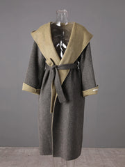 Premium Wool-Blend Hooded Coat