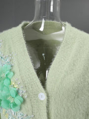 Luxury Floral Knit Cardigan