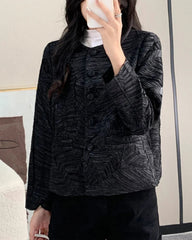 Luxury Pleated Textured Jacket