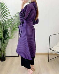 Luxury Longline Plisse Cardigan