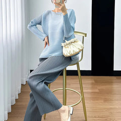 Casual Luxury Pleated Co-ord Set