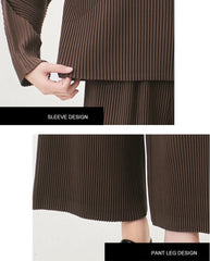 Luxury Casual Travel Pleated Set