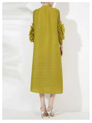 Textured Modern Pleated Dress
