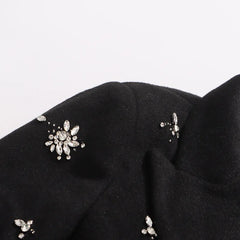 Luxury Crystal Wool-Blend Coat