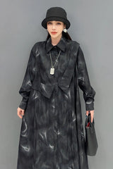 HEYFANCYSTYLE Noir Élégance Blouse Dress