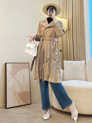 Luxury Pleated Trench Coat