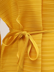 Elegant Ruffle Sleeve Pleats Coat