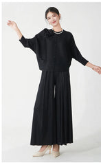 Truly Plissé Floral Blouse Top  & Pant Set
