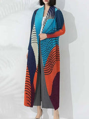 Luxe Japanese Pleated Long Coat