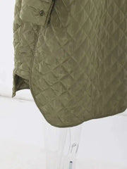 Luxury Diamond-Quilted Scarf Coat