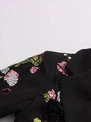Luxury Floral & Sequin Blazer