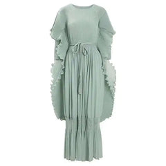 Elegant Ruffled Pleats Dress