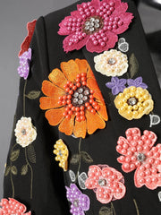 Luxurious 3D Floral Blazer