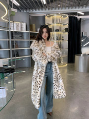 Women's Warm Luxury Leopard Faux Fur Coat