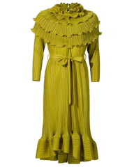 Luxury Pleated Midi Dress