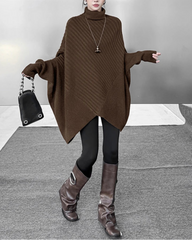 Luxe Travel Knit Poncho Sweater
