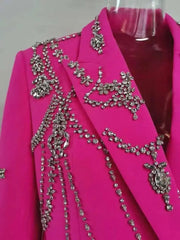 Elegant Embellished Crystal Blazer