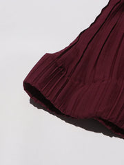 Women's Luxury Pleated Long Skirt 2-Piece Set