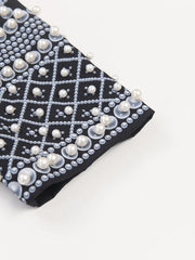 Luxe Pearl-Embellished Blazer