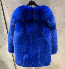 Women’s Blue Fox Fur Coat