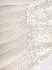 Luxury Pearl Tulle Maxi Skirt