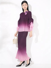 Luxe Japanese Pleated Two-Piece Set