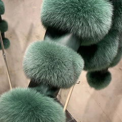 Couture Sheepskin & Fox Fur Coat