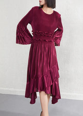 Luxury Ruffle Pleated Dress