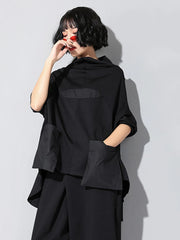 Japanese Couture High Neck Tunic Shirt