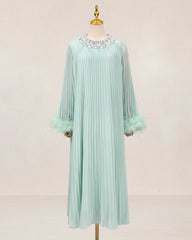 Formal Luxury Diamond Plissé Dress