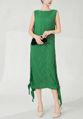 Plissé Sleeveless Dress