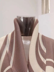 Luxury Plissé Geometric Long Coat