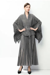 Luxury 2-Piece Pleats Skirt Set