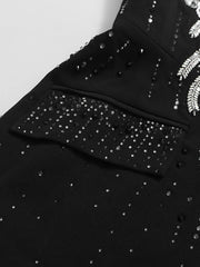 Luxury Crystal Embellished Blazer