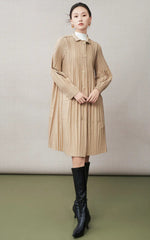 Travel Pleats Longline Jacket