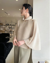 Luxury Pleated Capelet Top