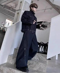 Men's Luxury Wide-Leg Jean & Jacket