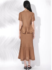 Couture Pleated Skirt Set