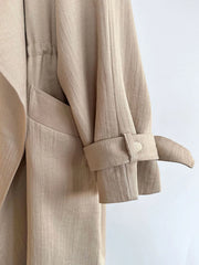 Luxury Drape-Front Trench Coat