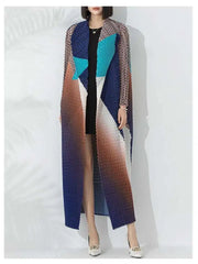 Luxe Japanese Pleated Long Coat
