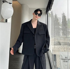 Men's Oversized Suit with Wide Leg Trousers