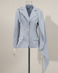 Asymmetrical Draped Blazer