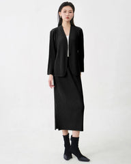 Premium Pleats Skirt Suit Set