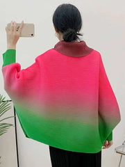 Luxury Pleated High Neck Top
