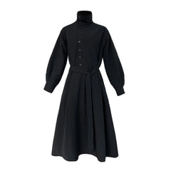 Luxe Cotton Blend Belted Dress