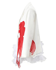 Avant-Garde Asymmetric Tulle Blazer