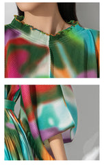 Luxury Pleated Tunic & Skirt