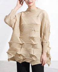 Origami Plissé Tunic Top