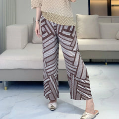 Luxury Pleats Geometric Pants